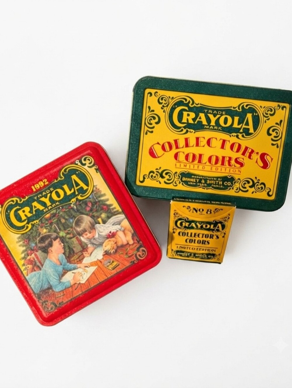 Crayola Vintage Collector's Tins And Collector's Colors Crayons